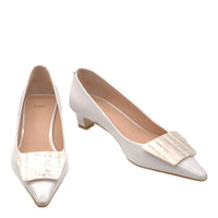 Zinda Court Shoe Patent White 3429