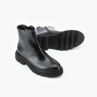 Luca Grossi Fur Lined Black Ankle Boot 5808