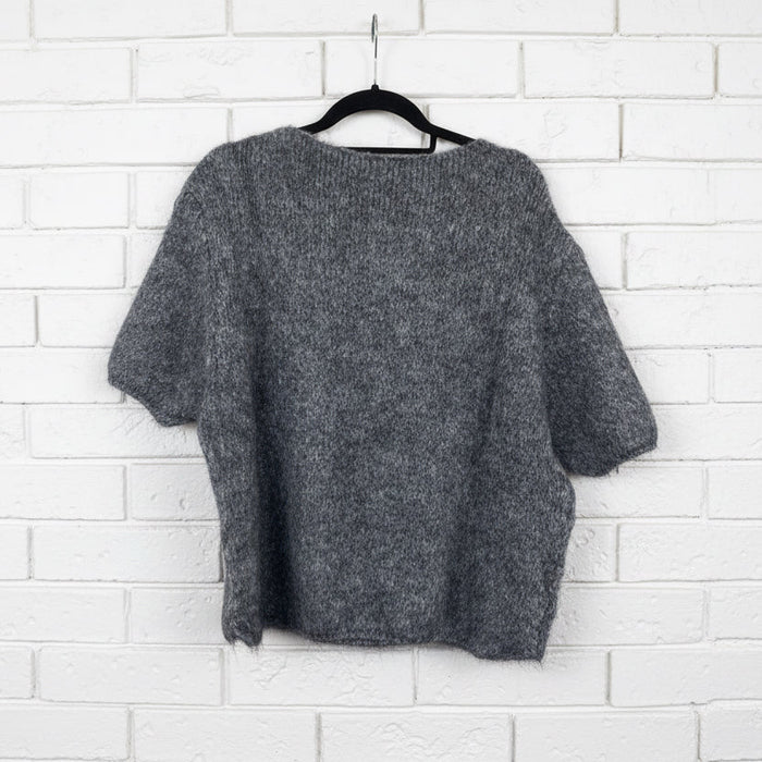 Love From Italy Jumper S/S Mohair Blend Charcoal LVH2022