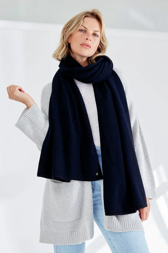 Mia Fratino Wrap Cashmere French Navy