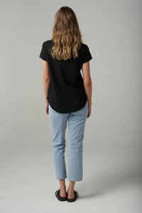 Cloth + Paper + Scissors Tee Shaped Hem S/S Black C13002