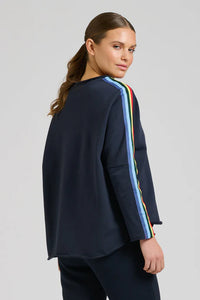 Est 1971 Navy Raw Tape Sweatshirt