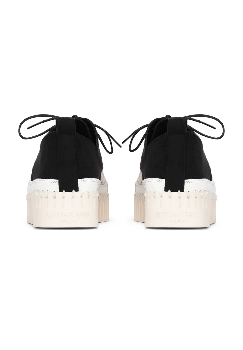 Ilse Jacobsen Tulip Textile Trainers Black/White 4094