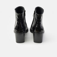 Paul Green Boots Black Croc Ankle 9780-026