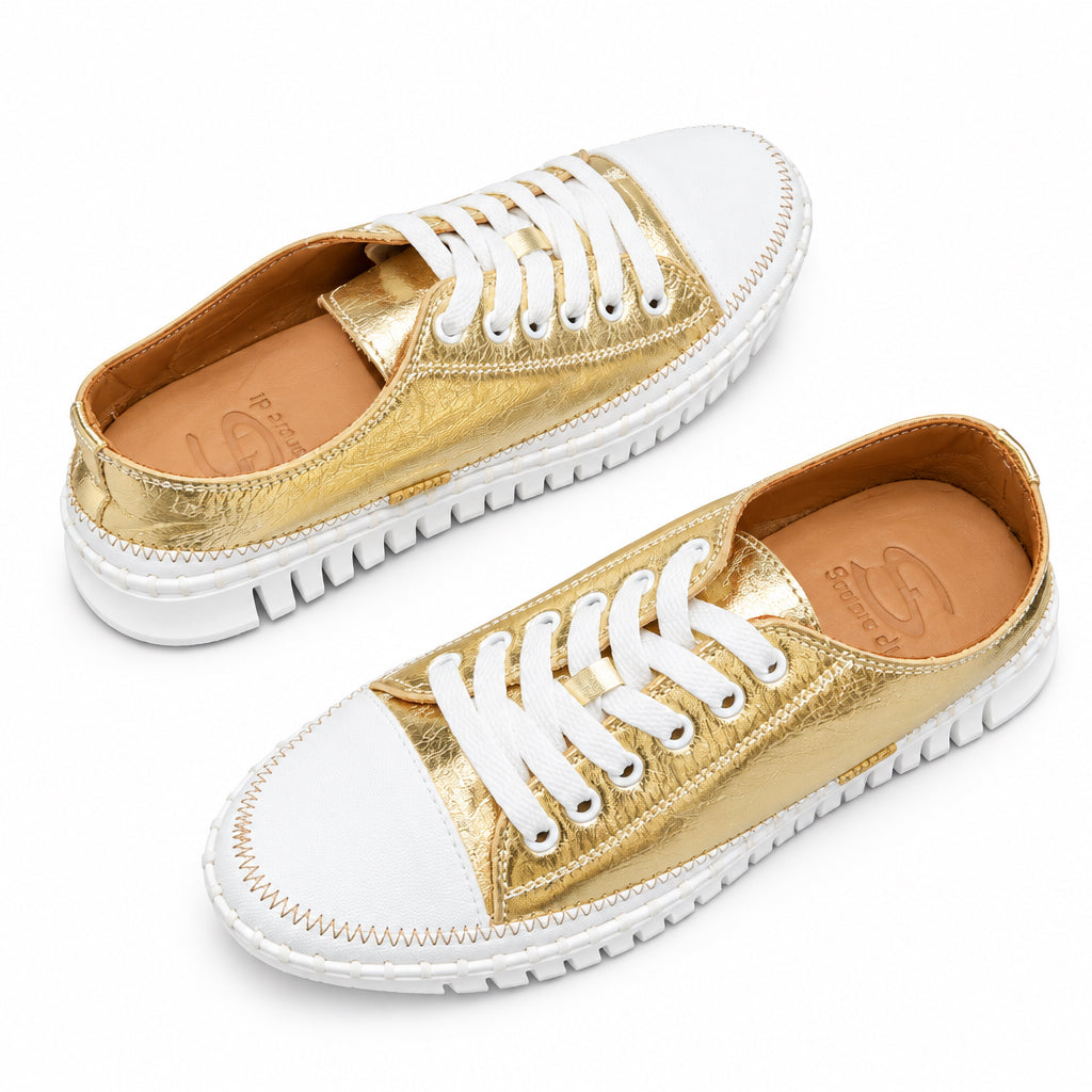 Sempre Di Sneaker Low Top White/Gold 139-1809