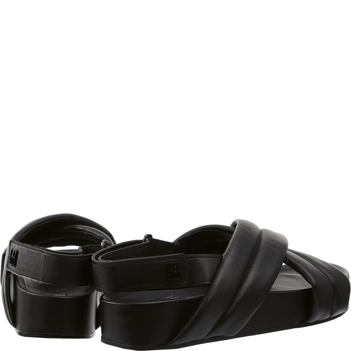 Hogl “Trisha” Crossover Black Calf Sandal 7-102950