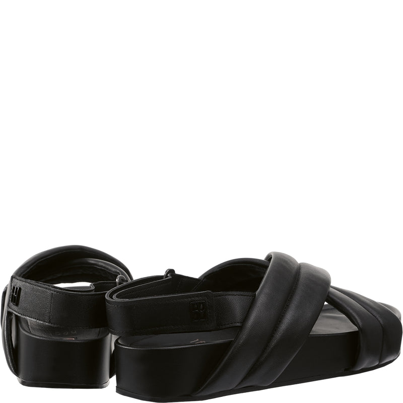 Hogl “Trisha” Crossover Black Calf Sandal 7-102950