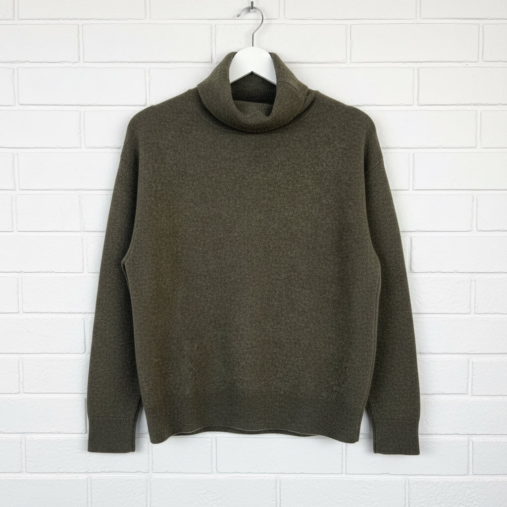 Mia Fratino Jumper Essential Roll Neck Military 26053
