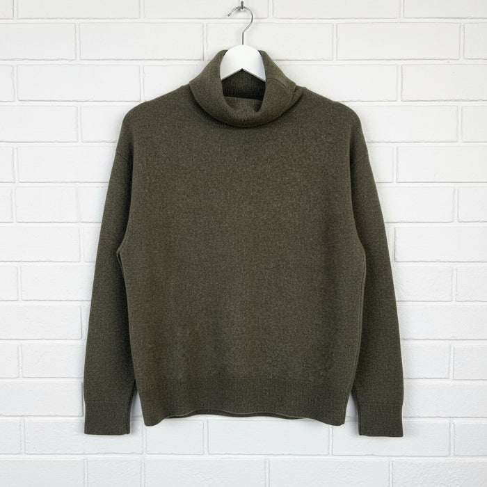 Mia Fratino Jumper Essential Roll Neck Military 26053