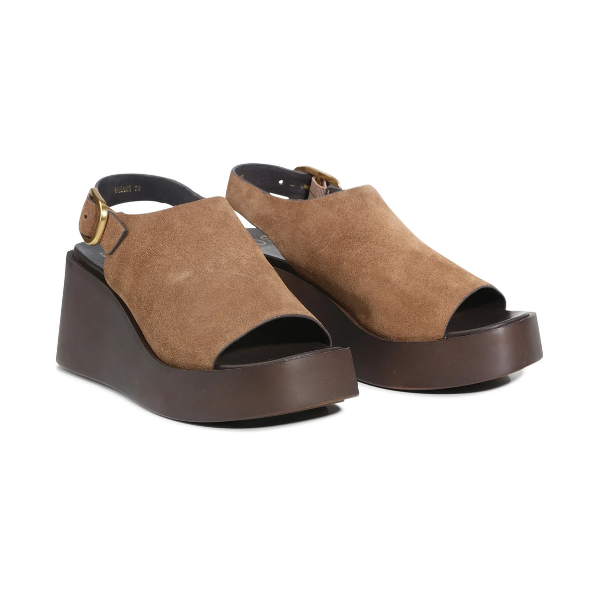 Eos Sandal Wedge Pecan Suede Ariani