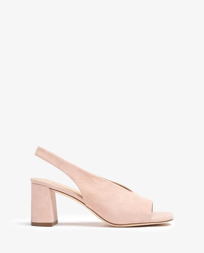 Unisa Suede Peep Toe Slingback Heel Mondy-KS pale pink