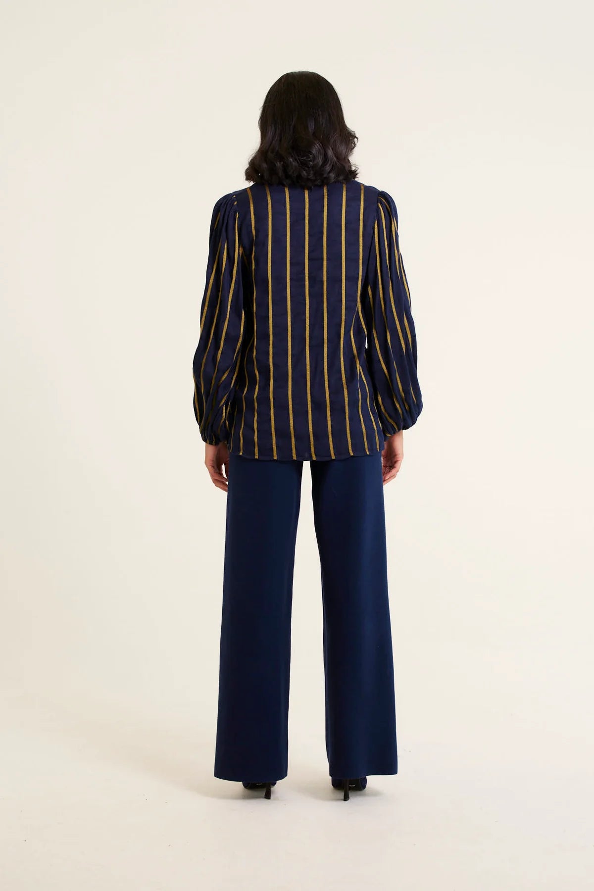 Alessandra Frankie Linen Shirt  Ink/Gold 800Q