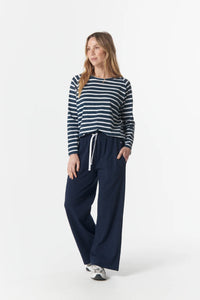 Cloth + Paper+  Scissors Top Hero Striped Tee 3/4 C1214