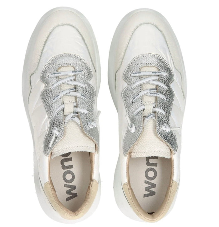 Wonders White Wedge Sneaker A-3602