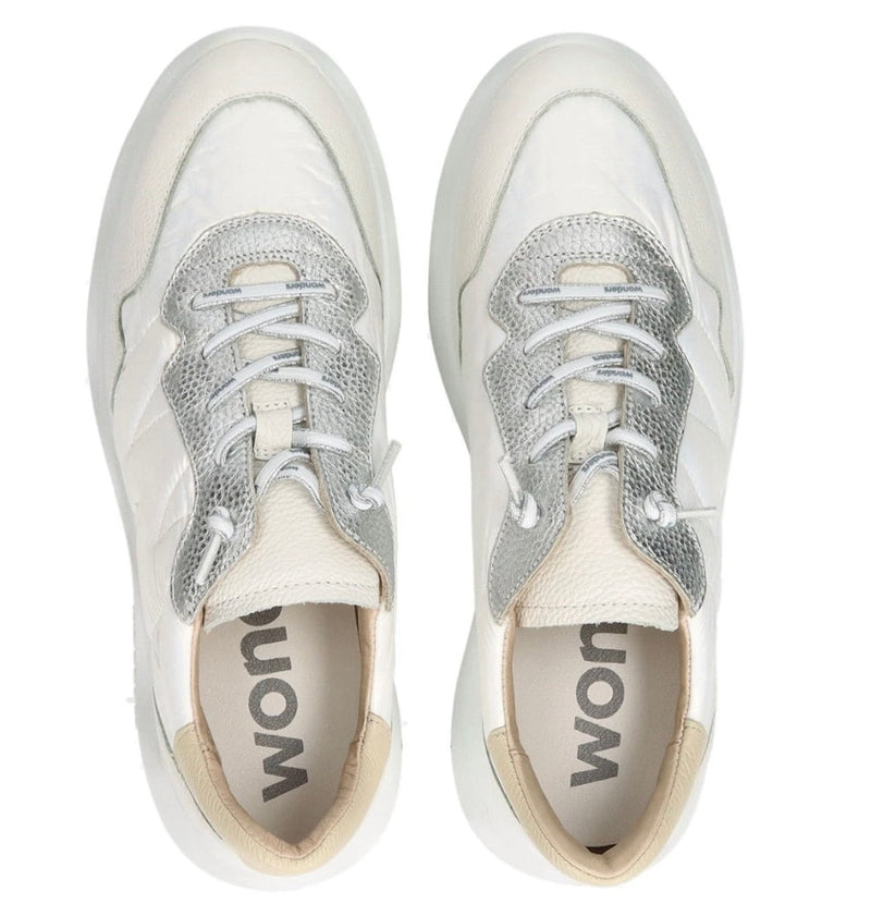 Wonders White Wedge Sneaker A-3602