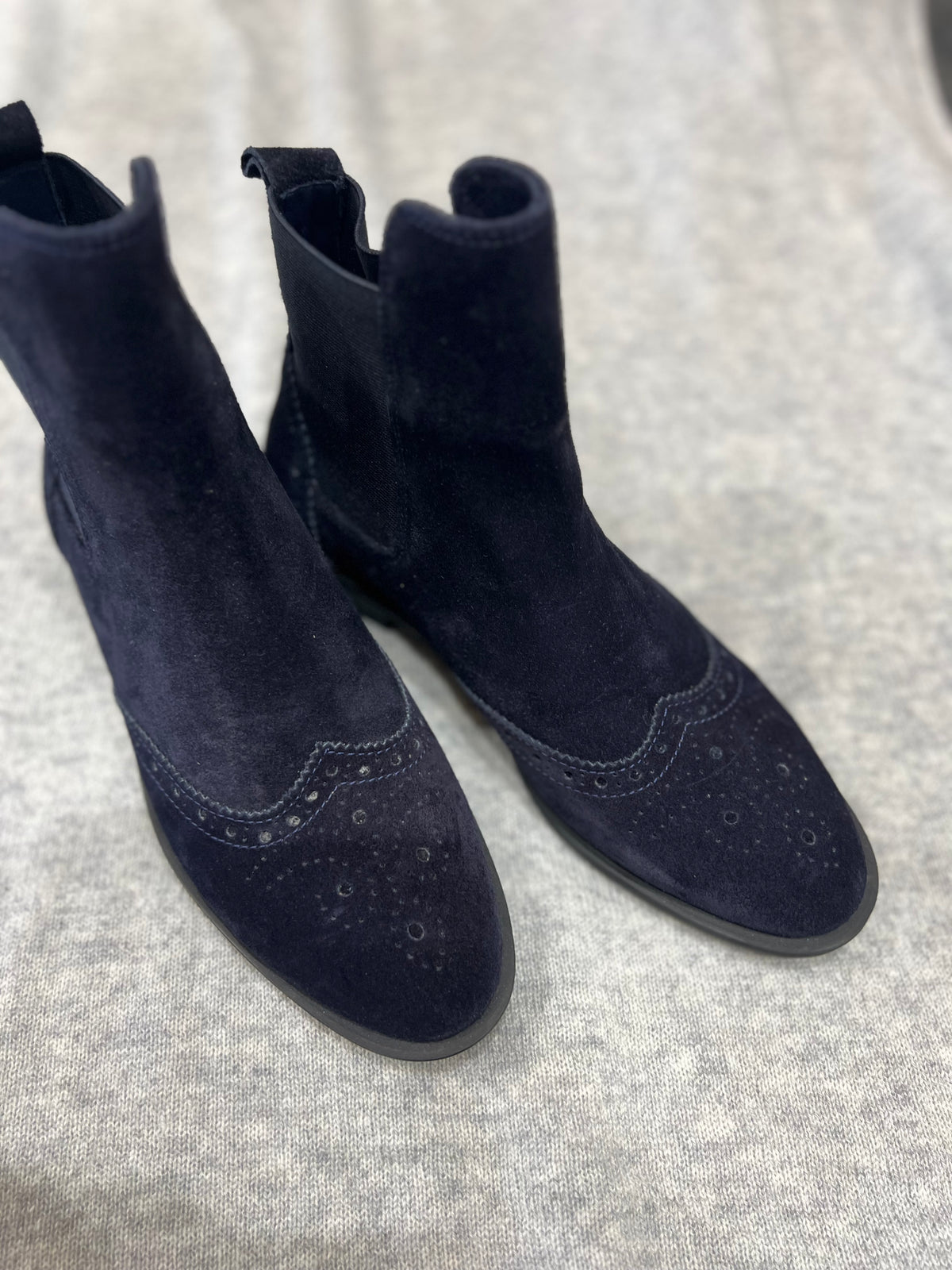 Sempre Di Navy Suede Chelsea Boot 9653