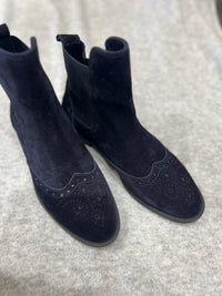 Sempre Di Navy Suede Chelsea Boot 9653