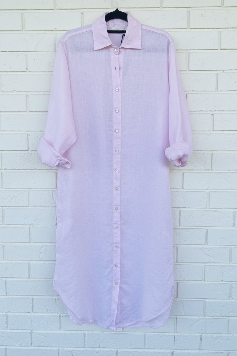 Frockk Shirtdress Elena Linen Soft Pink