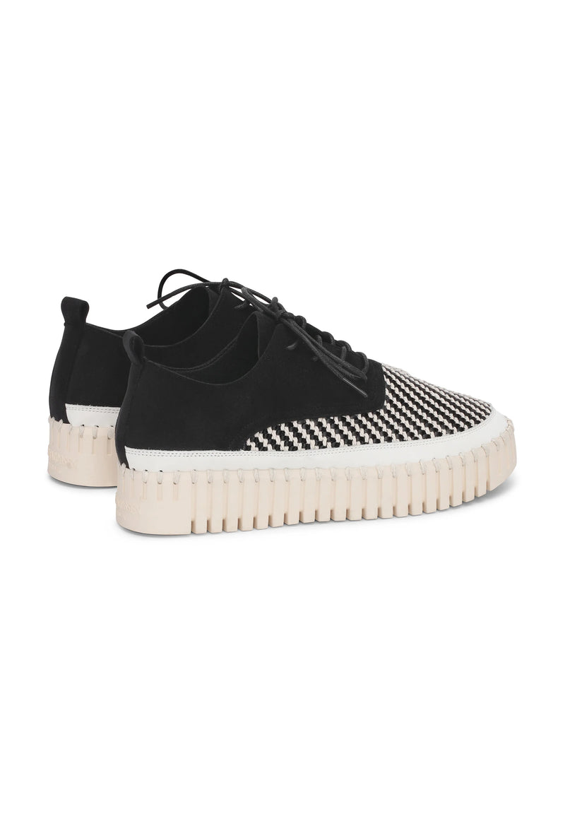 Ilse Jacobsen Tulip Textile Trainers Black/White 4094