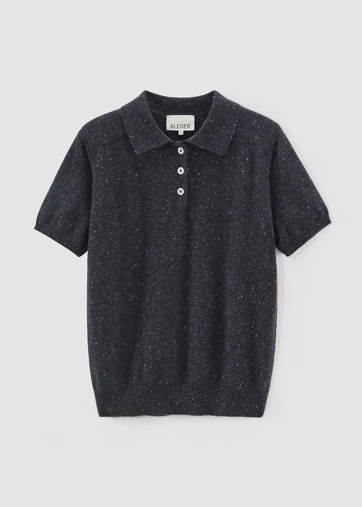 Aleger Knit Cashmere Best Polo Night Sky N.498