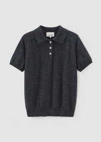 Aleger Knit Cashmere Best Polo Night Sky N.498
