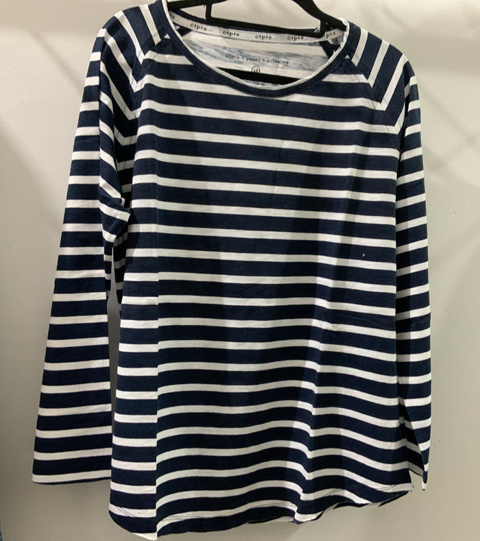 Cloth Paper Scissors Top Hero Striped Tee 3/4 C1214