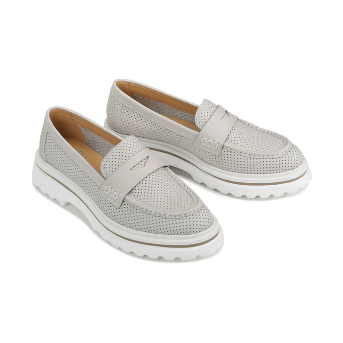 Eos Sumiya Perforated Loafer Pebble