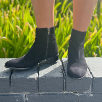L’Ecologica Black Suede Ankle Boot 8800
