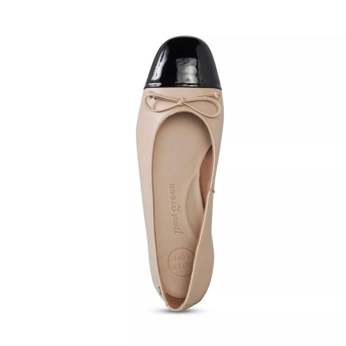 Paul Green Ballerina Beige/Black 1000-007