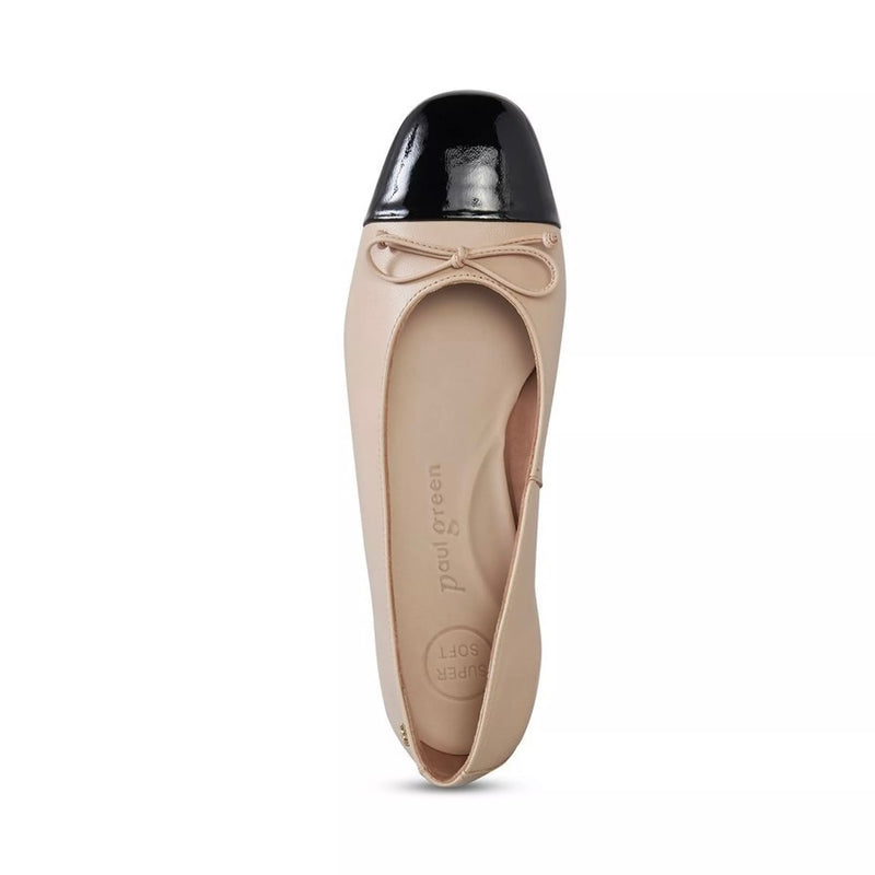 Paul Green Ballerina Beige/Black 1000-007