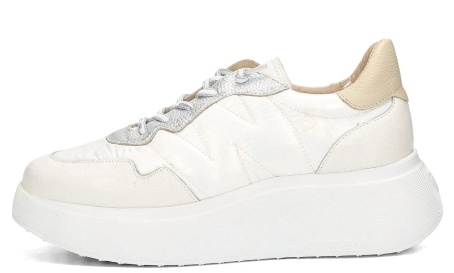 Wonders White Wedge Sneaker A-3602