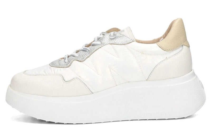 Wonders White Wedge Sneaker A-3602