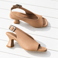 Unisa Sandal Peep Toe Slingback Praline Mijas