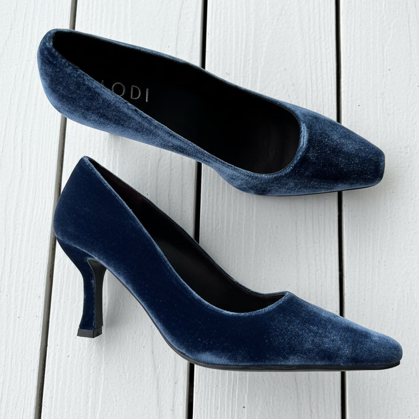 Lodi Heel Velvet Teal