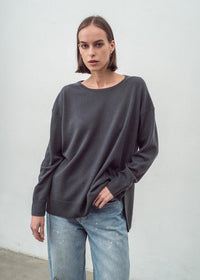 Aleger Hi Lo crew Pewter N184