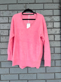 Mia Fratino Brushed Cashmere Scarlett Vee Strawberry Ice 24022