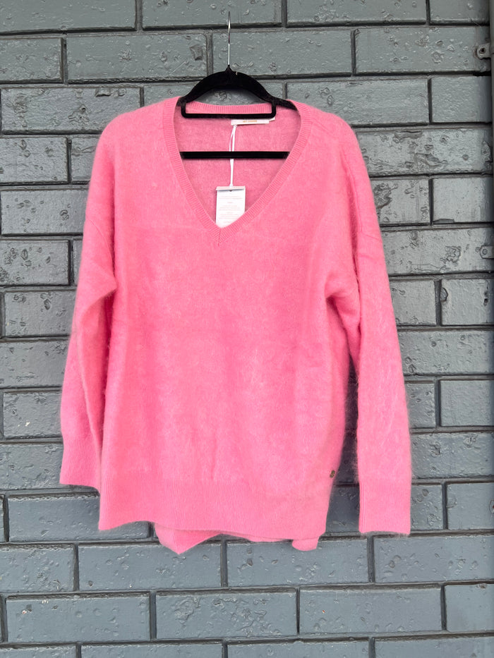 Mia Fratino Brushed Cashmere Scarlett Vee Strawberry Ice 24022