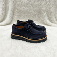 Alfie & Evie Lace Up Navy Suede Millie