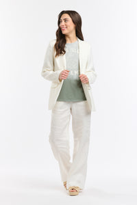 Italian Star Lilo Linen Jacket White