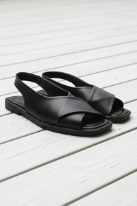 Sempre Di Sandal Black Cross Over 500-1799