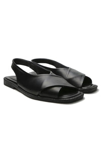 Sempre Di Sandal Black Cross Over 500-1799