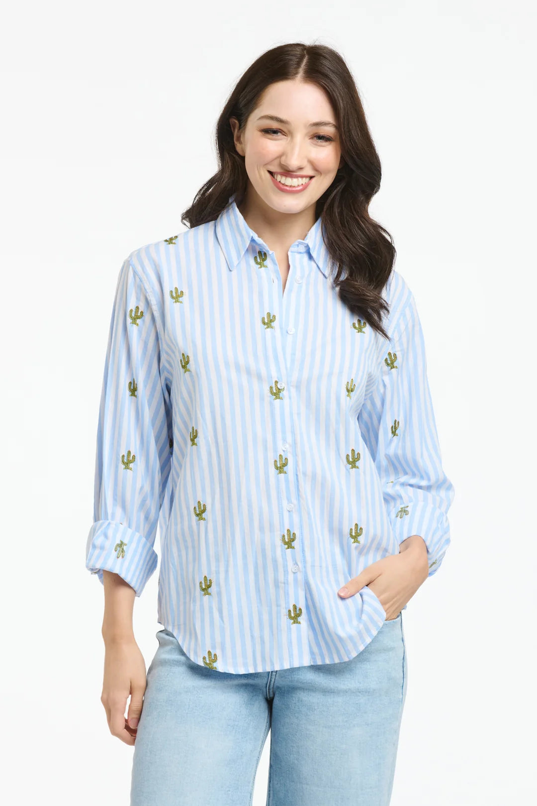 Italian Star Shirt Cactus Blue IS1035