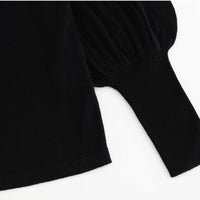 Aleger Cashmere Blend Bell Sleeve Top N.33 Black