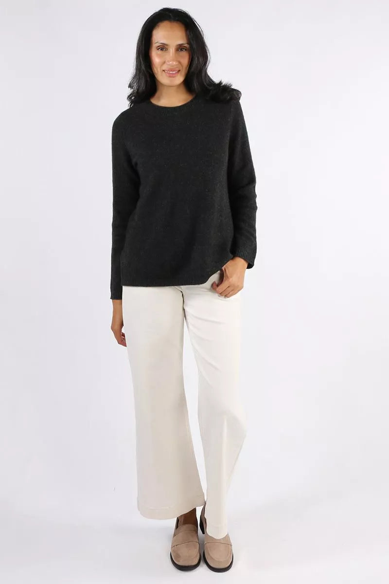 Mansted Knit Round Neck Zonora Dark Charcoal