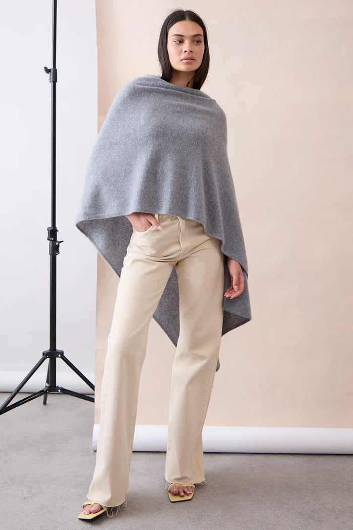 Mia Fratino Cashmere Travel Wrap Steel