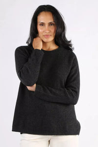 Mansted Knit Round Neck Zonora Dark Charcoal