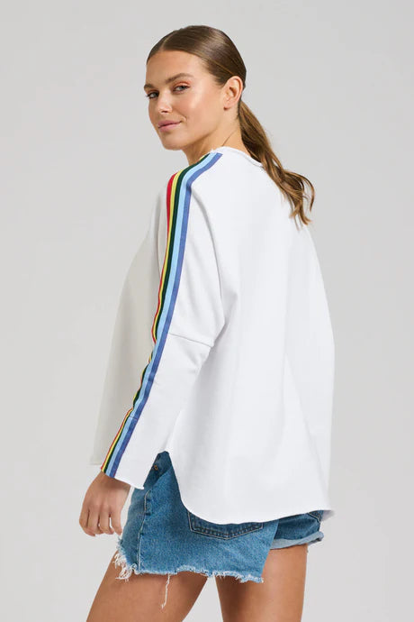 Est 1971 White Raw Tape Sweatshirt