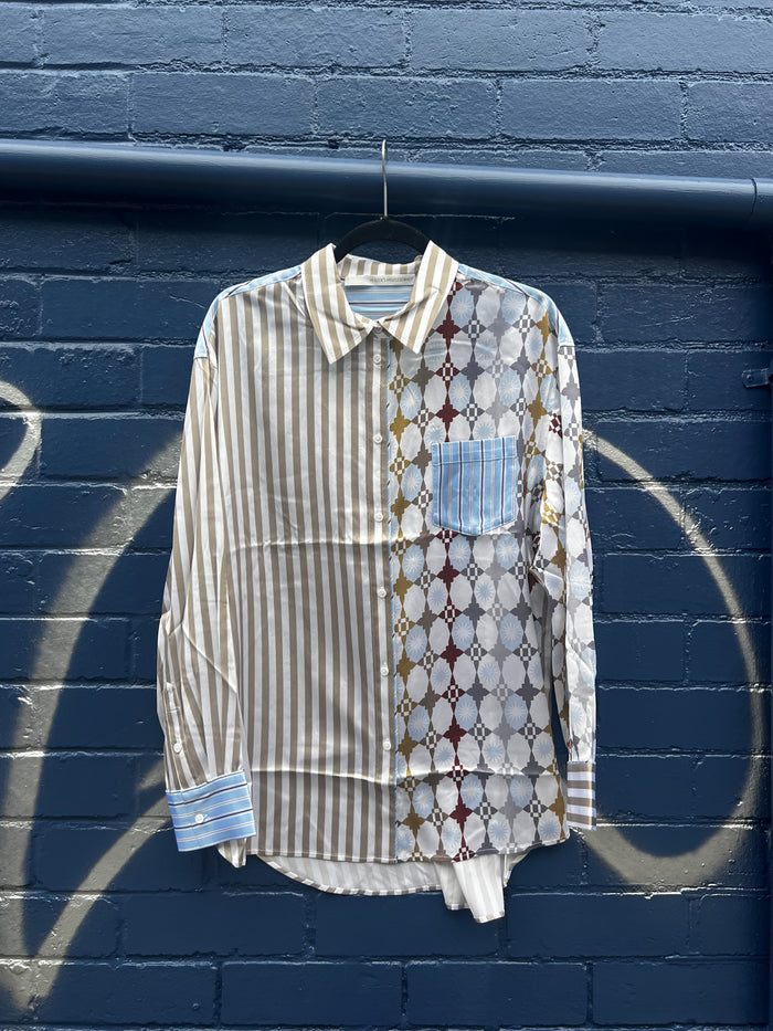 Herzen’s Angelegenheit Shirt Silk Roasted Cashew Multi 25253-6181