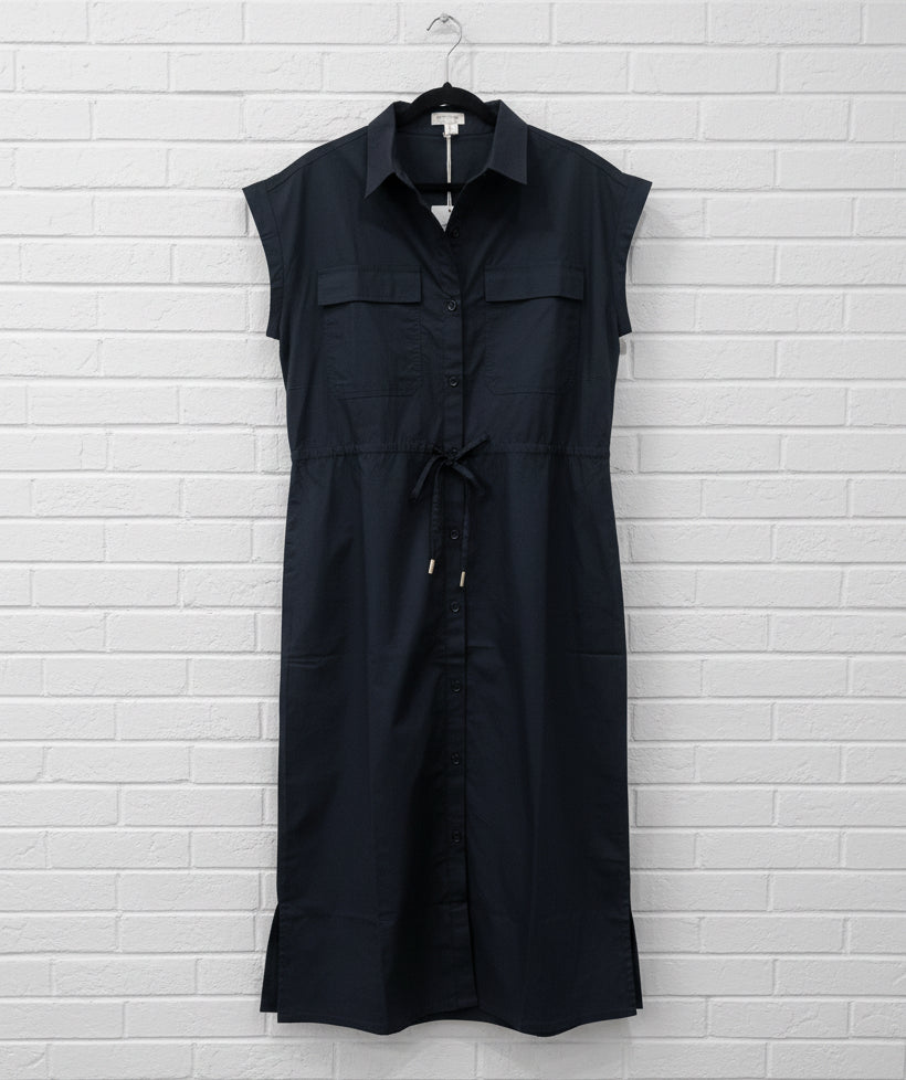 Cloth + Paper + Scissors Dress Rust Pocket Dark Navy
