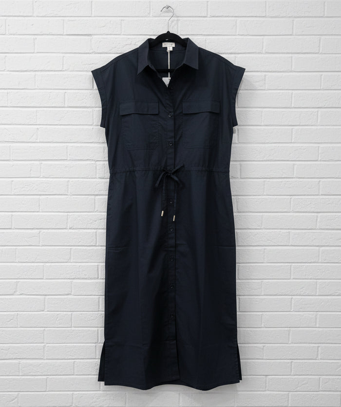 Cloth + Paper + Scissors Dress Rust Pocket Dark Navy